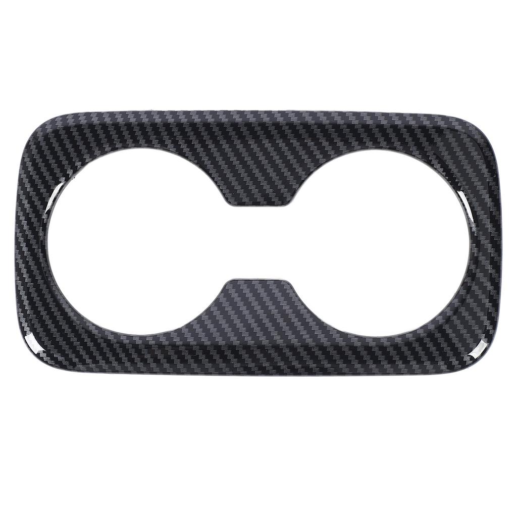Rear Seat Cup Holder Panel Cover Trim Carbon Fiber Pattern Back Seat Water Cup Holder Frame Cover