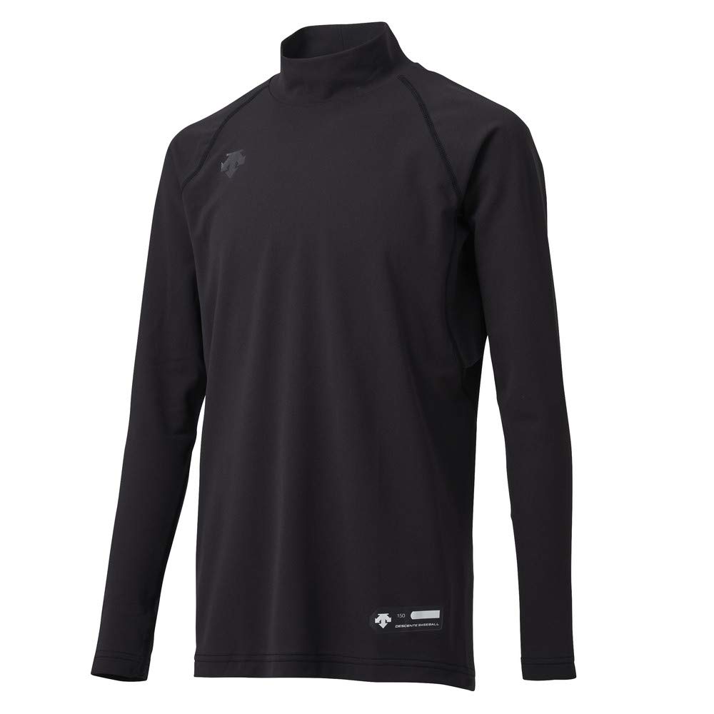 DESCENT Junior High Neck Long Sleeve Undershirt for Youth Baseball, Black, 130cm, JSTD-770
