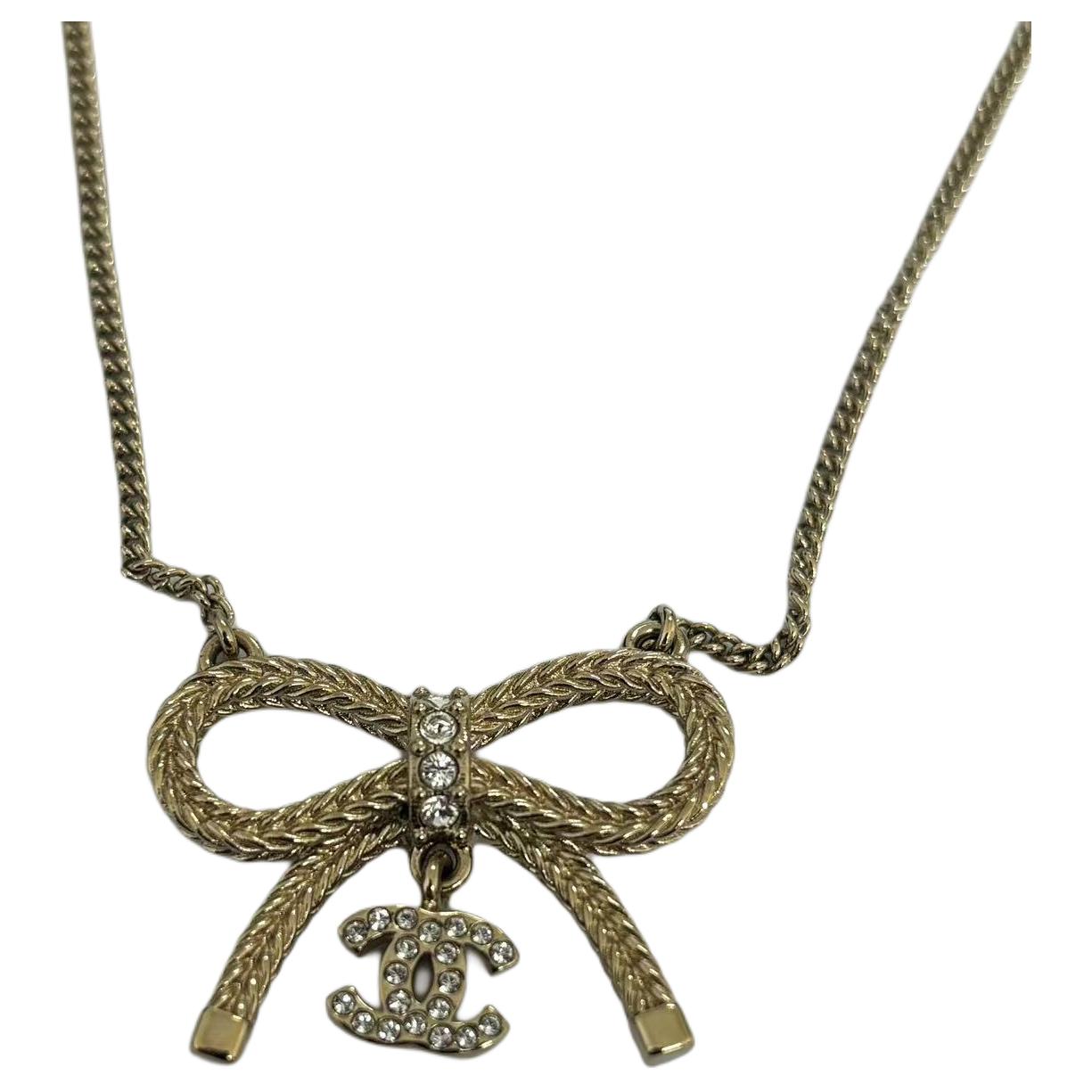 

Chanel 24K Pattern Decorated Necklace Women necklace Gold ABE650B18245NZX60 Box+Padding Board