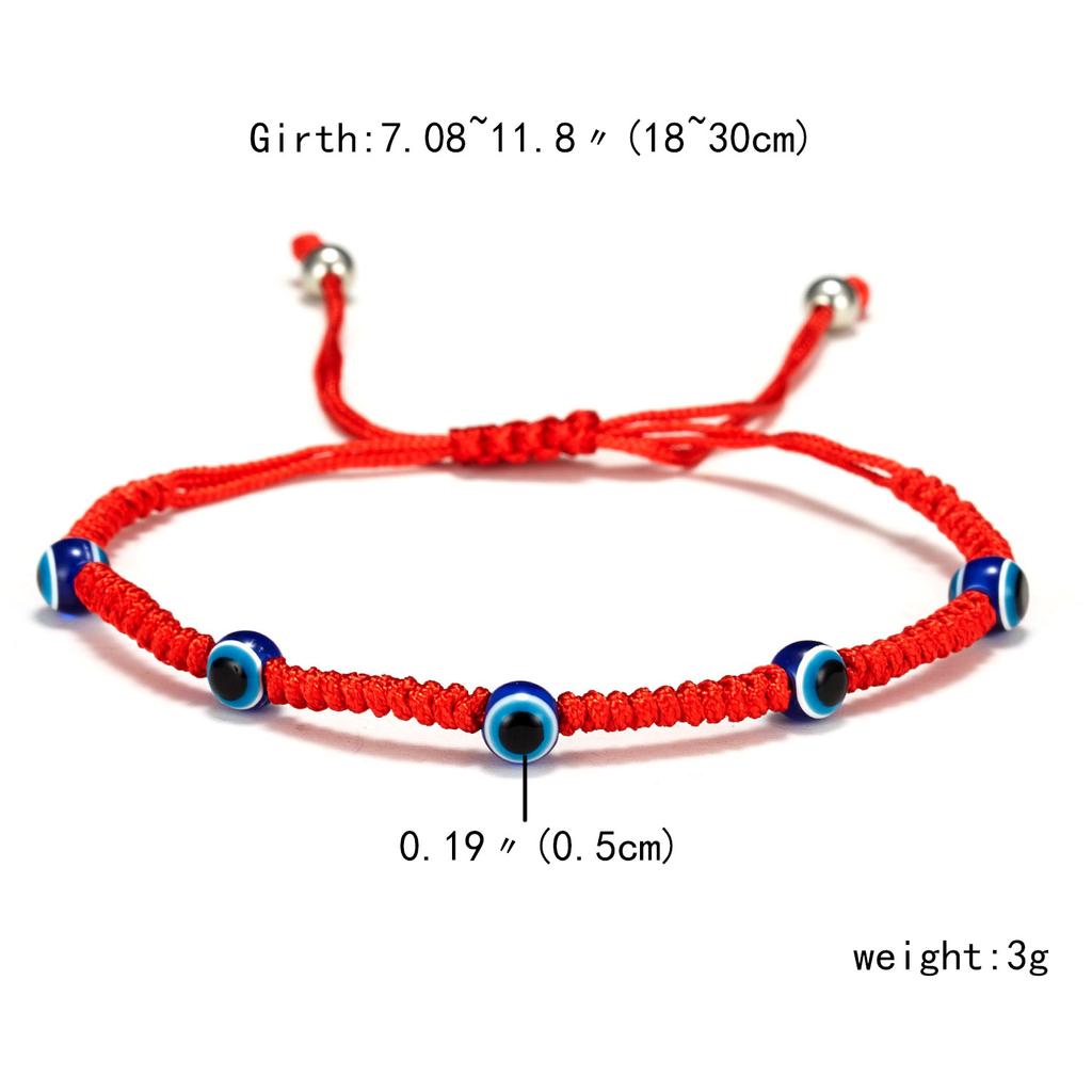 Turkish Blue Evil Eye Handmade Braided Red Black Rope Bracelet For Women Men Lucky Friendship Jewelry Adjustable Couple Bracelet