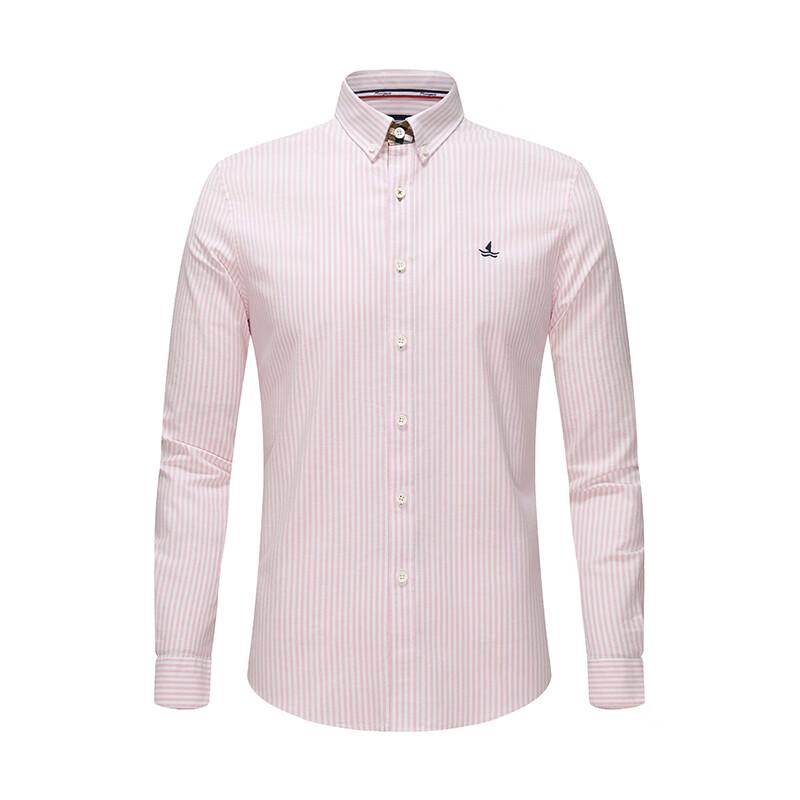 Navigare Men's Striped Oxford Long-Sleeve Warm Shirt