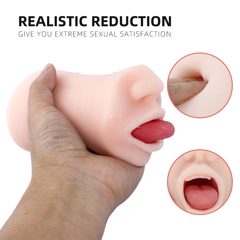 Neuer männlicher Masturbator, echte Taschenmuschi, sexy Mund, künstlich, vaginal, Sexspielzeug für Erwachsene für Männer, intim
