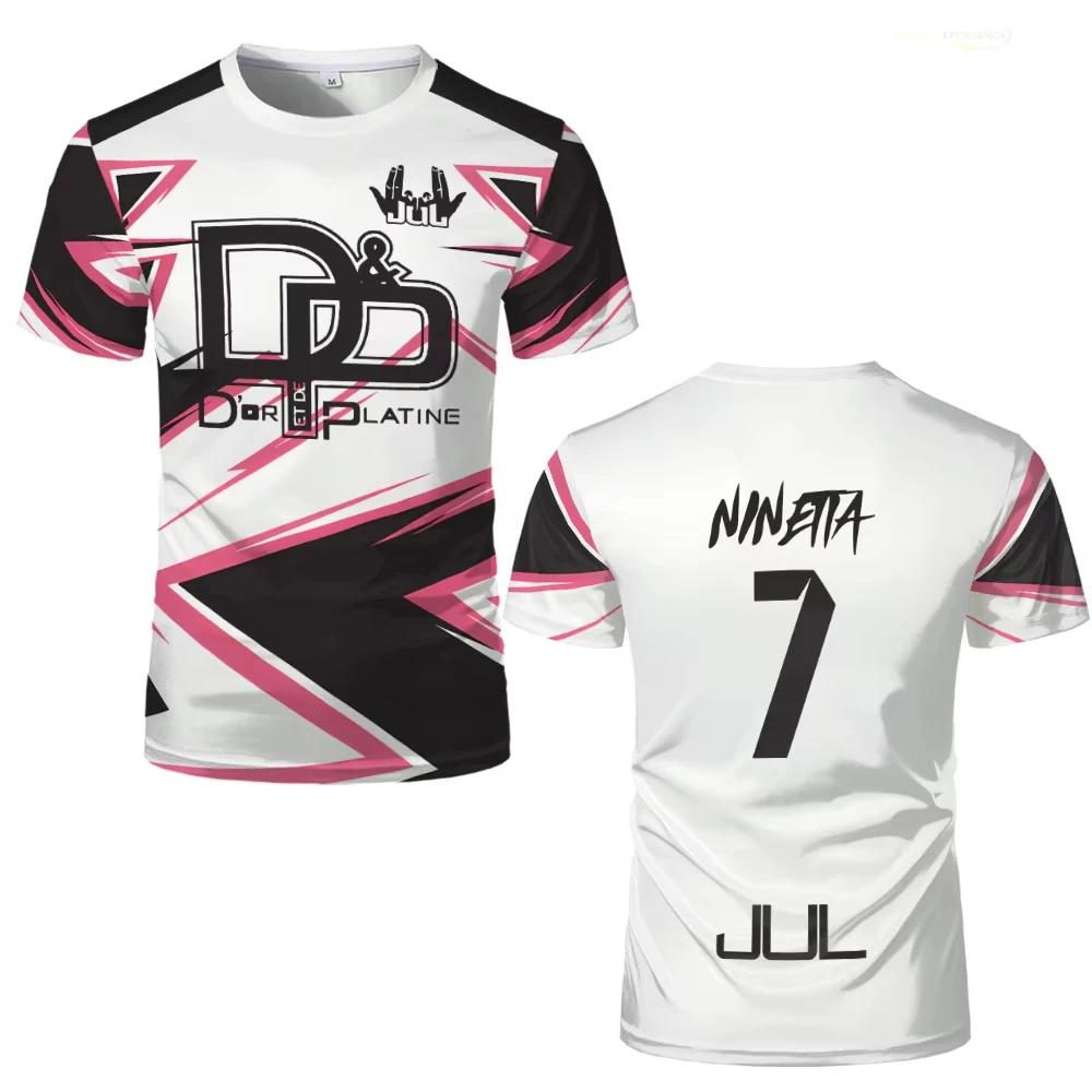Summer Jul T-shirt Training 3D Print Breathable Quick Dry Football Jersey Men Outdoor Sports Top Street Clothing Short Sleeve S 950₽