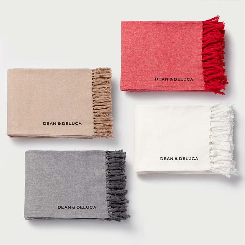 DEAN & DELUCA Cotton Chambray Cloth, Gray, Approx. 130 x 180 cm