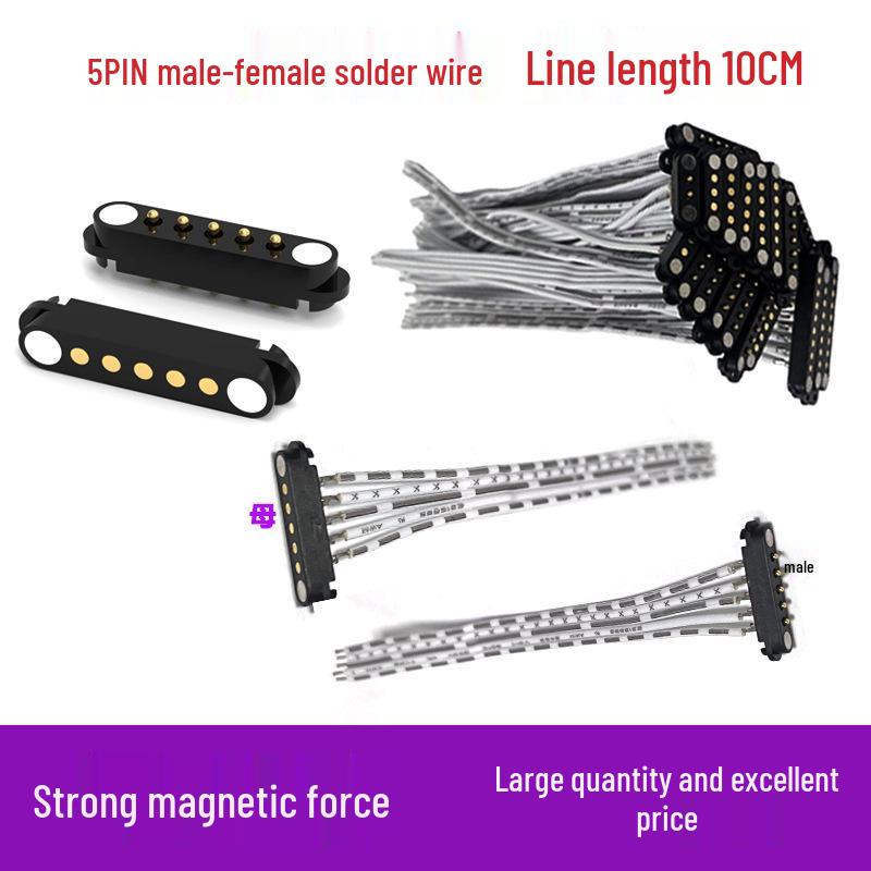 Gold-Plated Magnetic Connector with Signal Transmission & Strong Conductivity