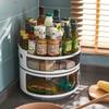 Rotating Condiment Storage Rack for Home Kitchen Countertop Multi-functional Soy Sauce Bottle Condiment Storage Supplies