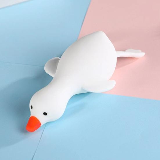 1/4Pcs Mini Duck Squeeze Toy Lying Duck Anxiety Relief Sensory Toy Slow Rising Animal Stress Ball School Office Desk Fidget Toy