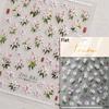 Yellow Green Pink Gradient Polarized Lilies Semi Translucent Jelly 3D Self Adhesive Nail Art Stickers Flowers Manicure Decals