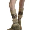Sweet Christmas Leg Warmers Knitted Leg Sleeves Harajuku Long Leg Socks Winter Warm Boot Cuffs Toppers for Womens Girls
