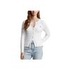 Polo SS23 Ensfarget Brodert Kabelstrikket Genser Damegenser Hvit 211891643-001