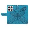 For Xiaomi 17 Case Butterfly Pattern PU Leather Folio Flip Phone Cover -  Blue