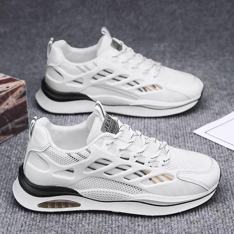 Spring Men's Shoes Mesh Breathable and Lightweight Men's White Shoes Outdoor Fashion Trendy Paired with Simple Men's Sports Shoes