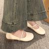Fashion Korean Shoes Soft Female Footwear 2025 Comfortable New Summer Driving Dress Flat Mary Janes Shoes Woman Comfortable And Elegant