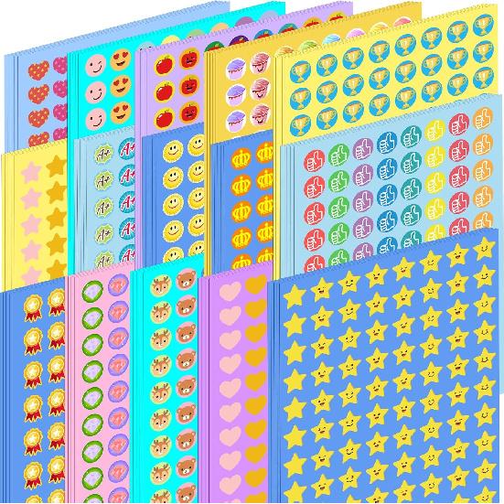 6600PCS Reward Stickers for Kids, Incentive Mini Stickers for Teachers Classroom, Premium Variety Pack for Kids Homework Reward