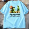 On The Outside I'm Hootin Frog T-shirt Funny Meme T Shirts O Neck Graphic T Shirts Men Clothes Harajuku Short Sleeve Casual Tops