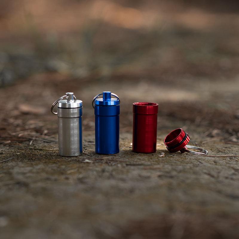 Colorful Portable Mini Pill Case Waterproof Medicine Storage Box Container Bottle Holder Keychain Outdoor Travel Survival Box