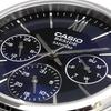 CASIO BESIDE Quartz Men Watch Sapphire Glass Stainless Steel Band Multiaxis 24 Hour Display Navy BMS-300D-2AV