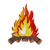 Fake Flame 3D Realistic Art Paper Red Vivid Artificial Safe Campfire for Festival