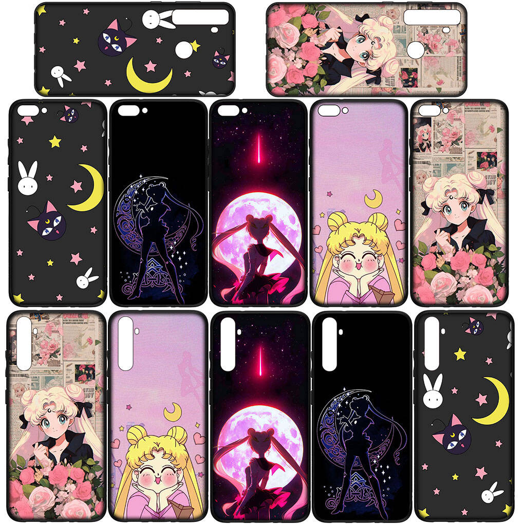 Etui na telefon do iPhone 17 16 15 Xiaomi Poco F8 F7 X7 X6 X5 M8 C85 C75 C71 Redmi Note 14 13 12 11 Pro Max A3 A4 14C 13C 15C Sailor Anime Dziewczyna Księżyc Pokrowiec