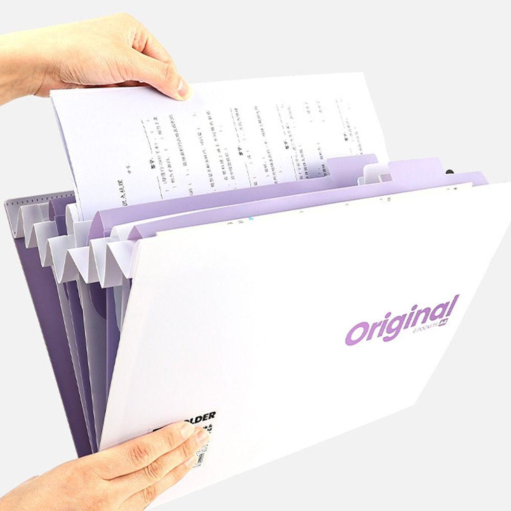 Six-grid Hanging Folder Multi-layer Insert Folders New Storage Folder  Student Office Supplies