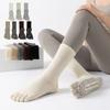 Spring and Summer Fitness Sports Socks Yoga Solid Color Simple Style Pilates Socks Glued Anti-Slip Five-Finger Socks
