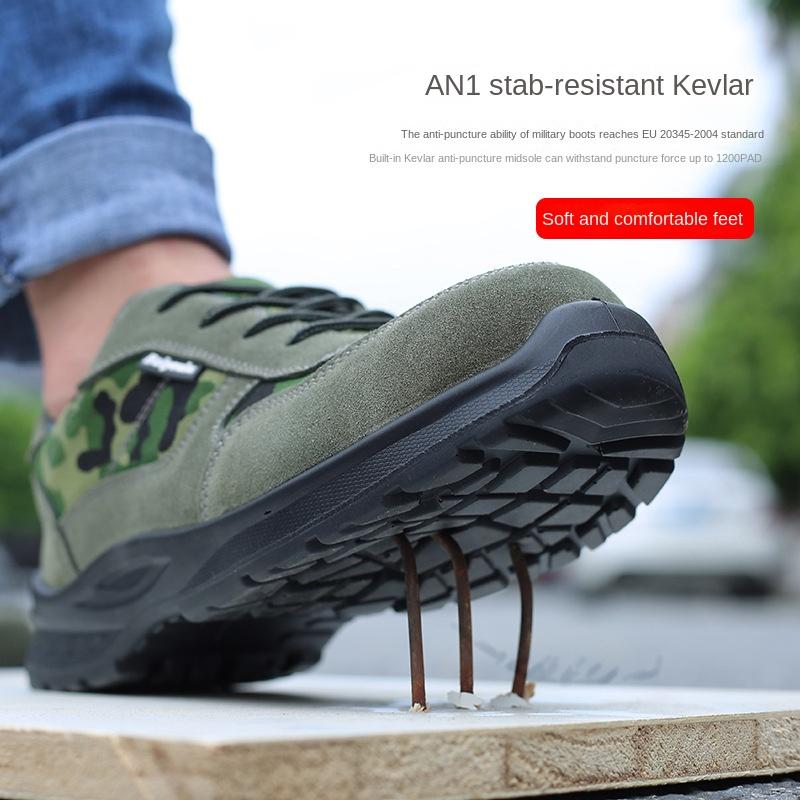 Labor Insurance Shoes Men's Construction Site Safety Shoes Anti-smashing, Anti-puncture, Breathable, Deodorant and Wear-resistant Shoes