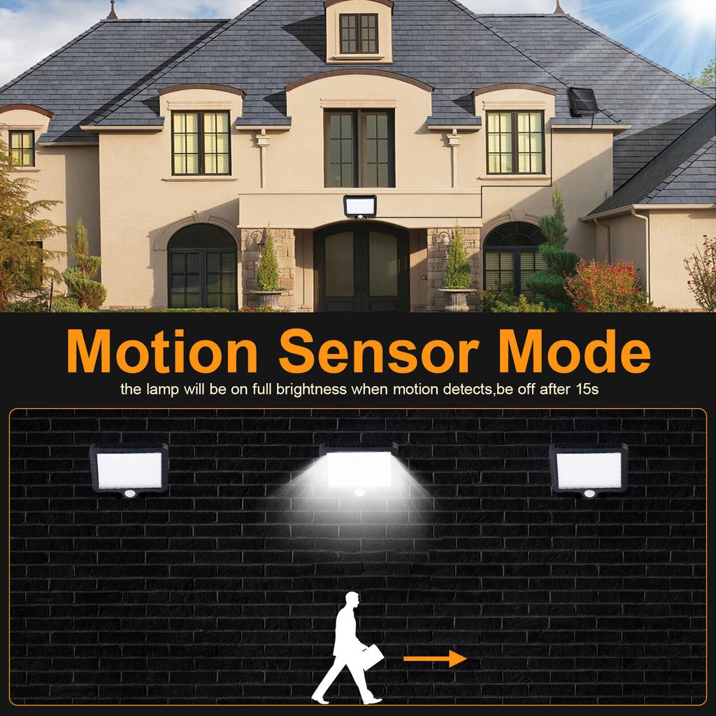 56led Solar Split Wall Lamp 3 Modes Motion Sensor Street Lights For Paths Courtyards Gardens Garages