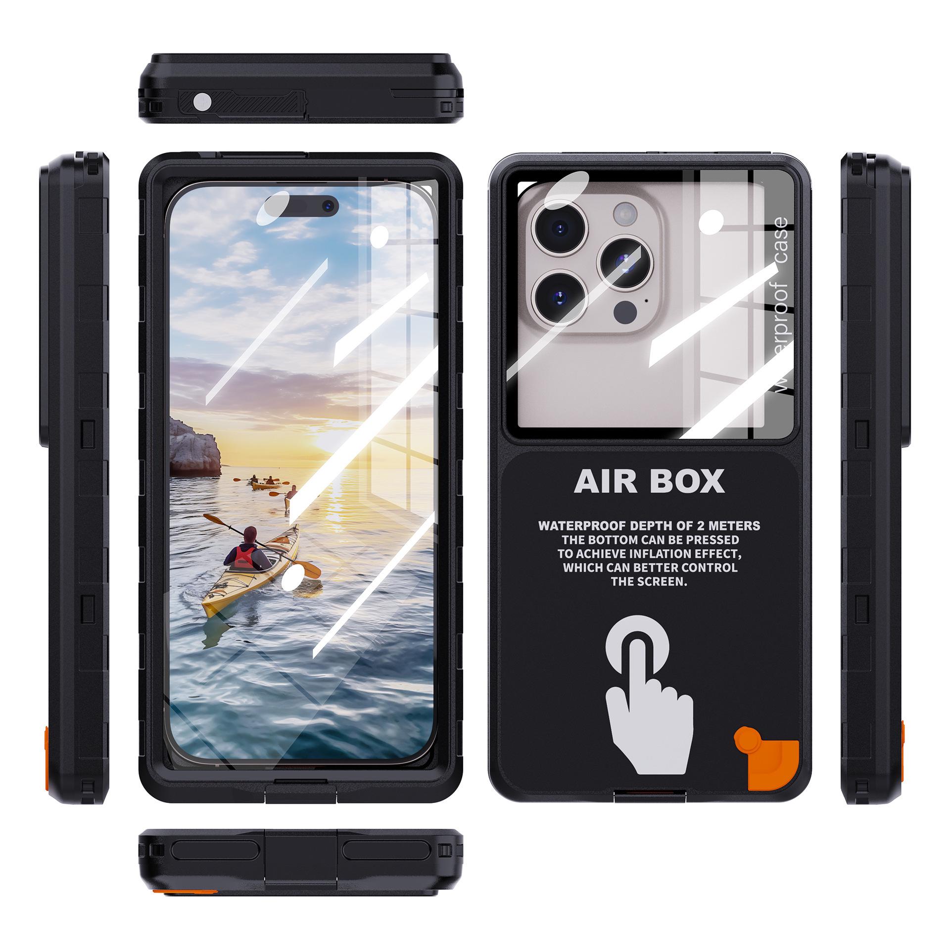 

6.9-Inch Waterproof Phone Case for Apple, Samsung, Huawei - Full Coverage Outdoor Protective Cover Air Box Max for phones up to 6.9 inches