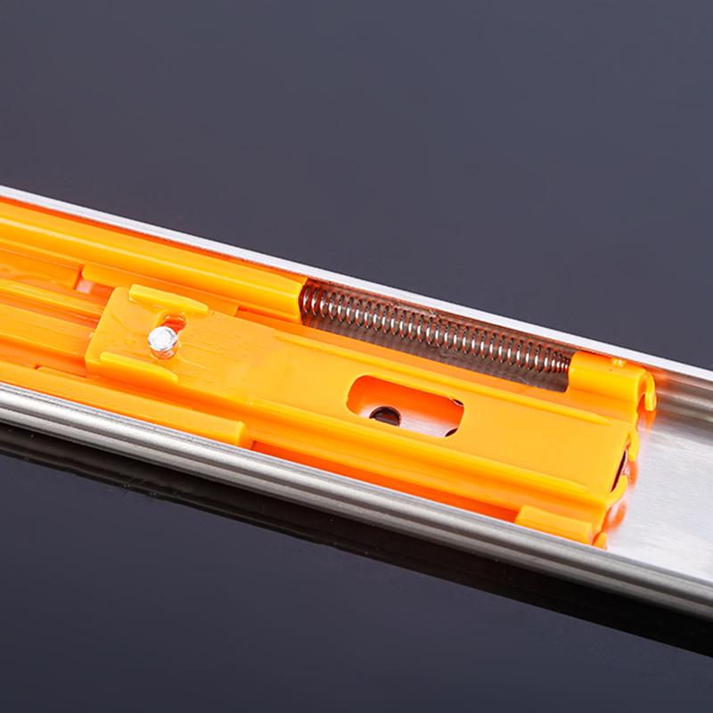 Guwanjia Silent Damping Stainless Steel Drawer Slides with Steel Ball Track for Kitchen Cabinets, Push-Pull Painting Buffer Guide Rail.