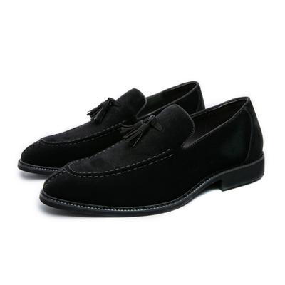 Men Leather Shoes Moccasins Tassel Pointed Men's Loafers Vintage Slip-on Casual Men Social Dress Shoe Men's Shoes Casual Slip On
