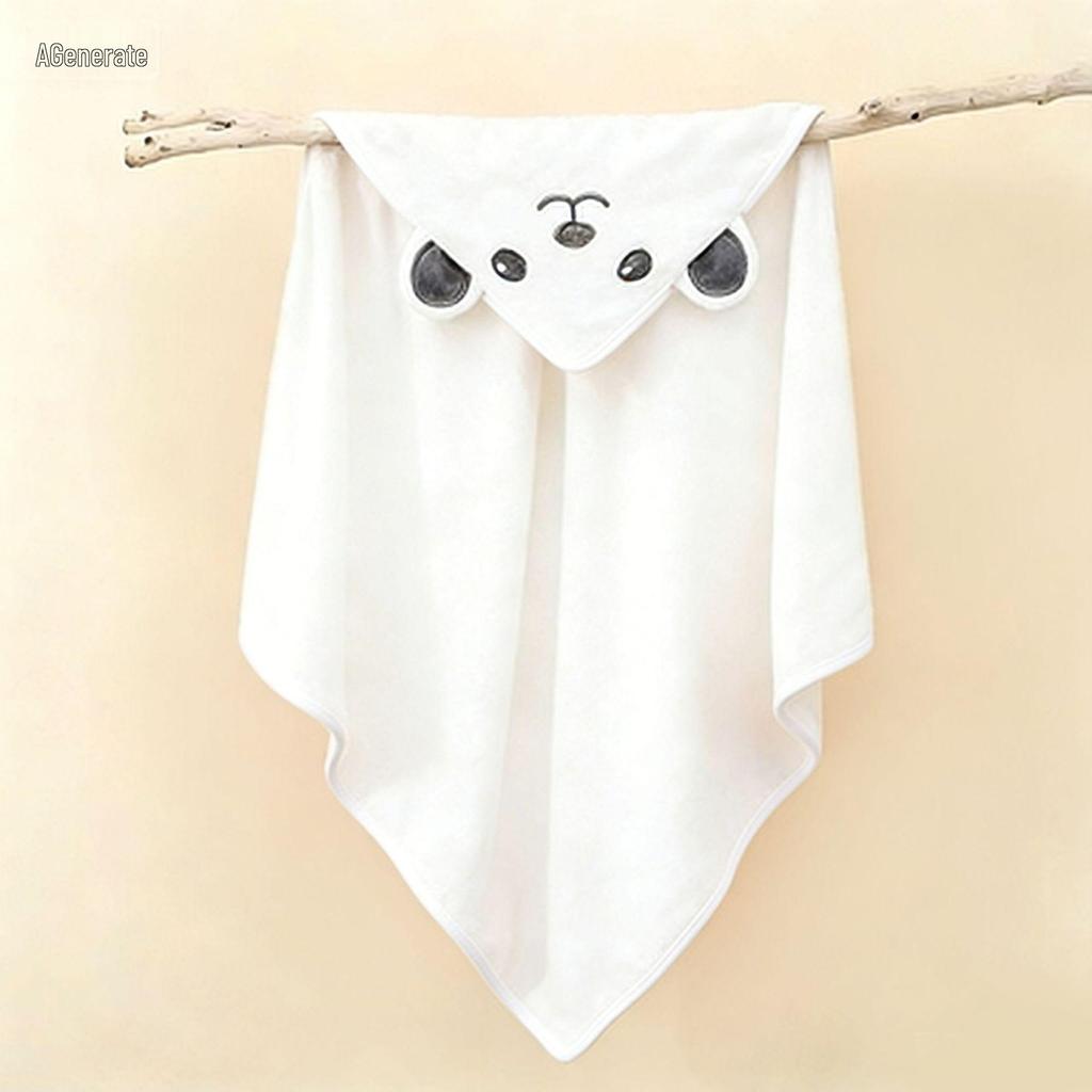Newborn Coral Fleece Hooded Swaddle & Quick-Dry Bath Towel