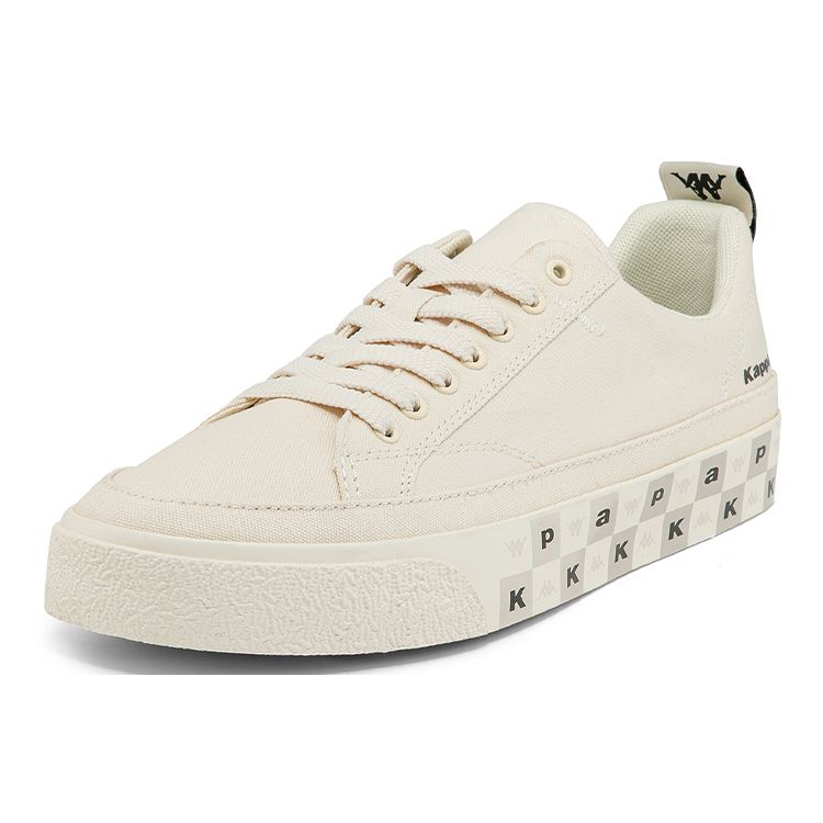 Kappa Canvas Logo Low-Top Skate Shoes Unisex Sneaker Egrets-White K0CW5CC01D-024