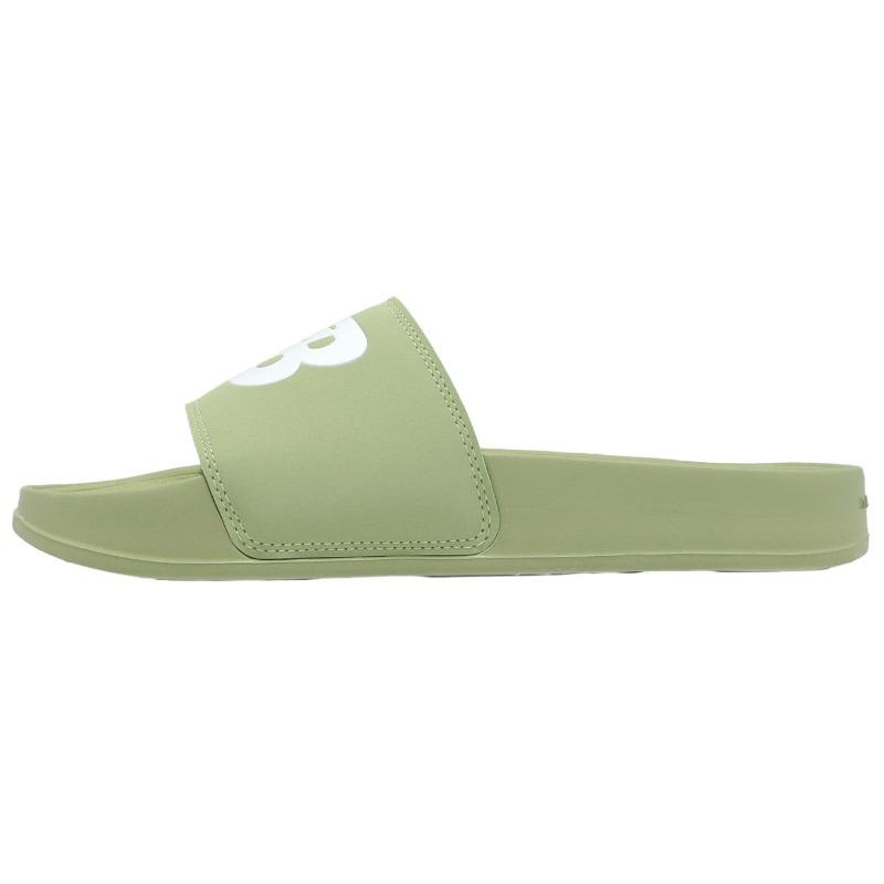 New Balance 200 Women Green White One Strap Slides Comfortable Versatile SWF200D2B 36.5