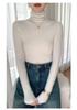 Autumn/Winter Women's Slim Fit High Neck Cashmere Knit Long Sleeve Pullover