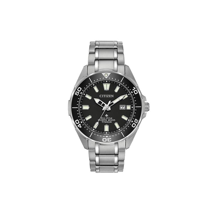 CITIZEN Promaster Collection 200m Waterproof Light Powered Quartz Movement Super Titanium Strap BN0200-56E Black Dial