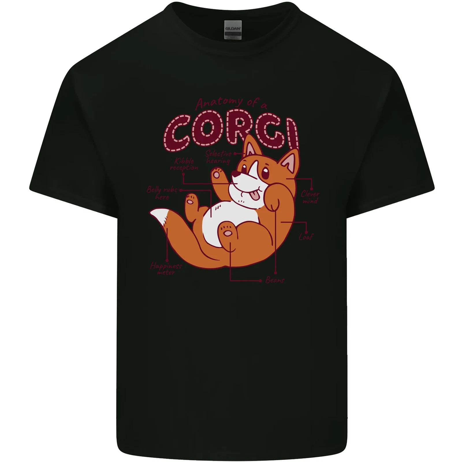 Corgi Anatomy Dog Kids T-Shirt Childrens M