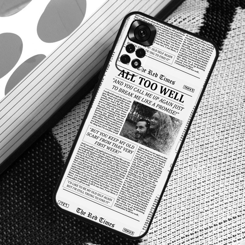 All Too Well Lyrics Art Case For Xiaomi Redmi Note 11 10 8 9 12 Pro Note 11S 10S 9S 8T Redmi 10 10C 12C 9C 9T Cover