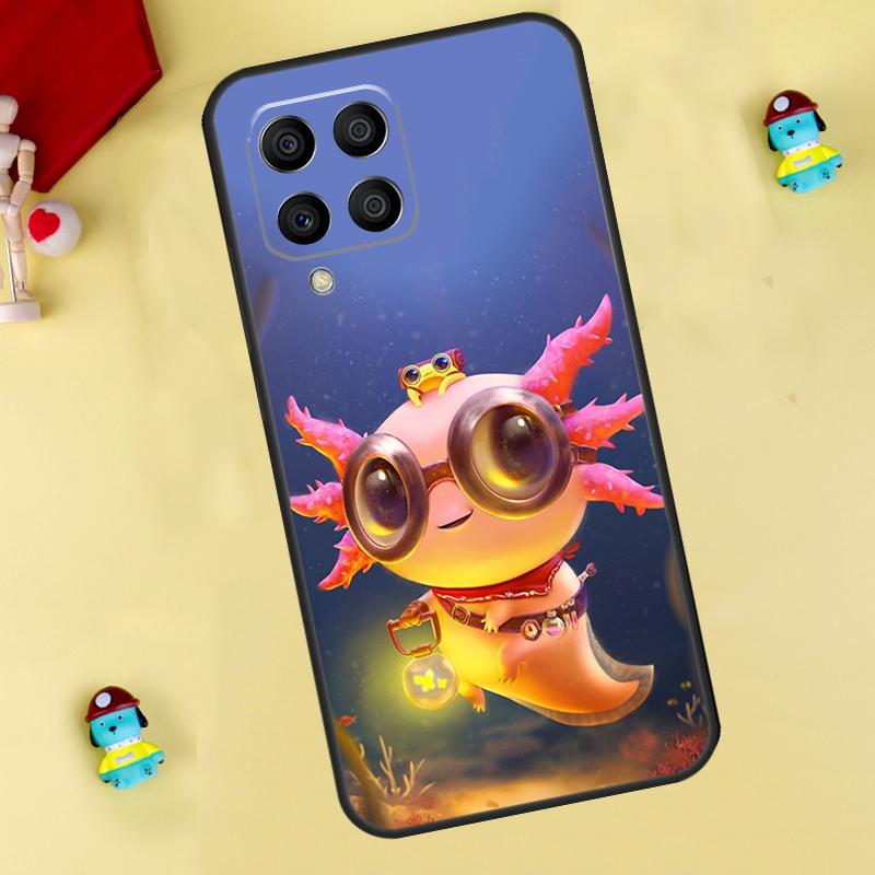 Cute Animal Axolotl Case For Samsung Galaxy M33 M15 M55 M31 M13 M12 M14 M06 M16 M36 M56 M53 M32 M52 M35 M34 M54