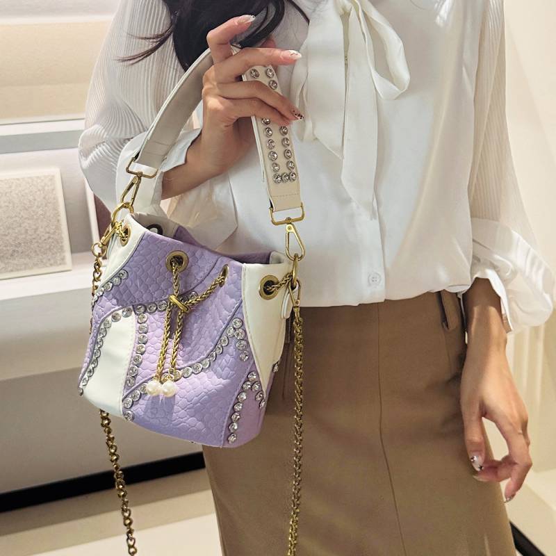 Water Bucket Bag For Women Synthetic Leather Stylish Crossbody Bag For Daily Use