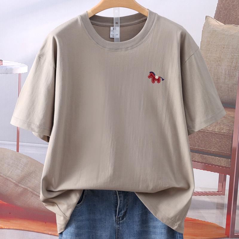 2026 Year of the Horse Embroidered Cotton Unisex Short Sleeve Tee