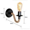 Led Wall Light Hemp Rope American Retro Vanity Light Indoor Sconce Bedroom Led Wall Lamp Corridor Night