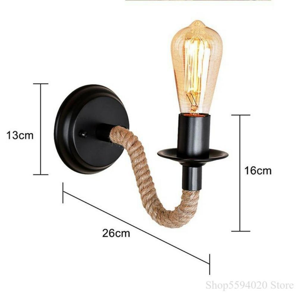 Led Wand Licht Hanf Seil Amerikanischen Retro Eitelkeit Licht Innen Leuchte Schlafzimmer Led Wand Lampe Korridor Nacht