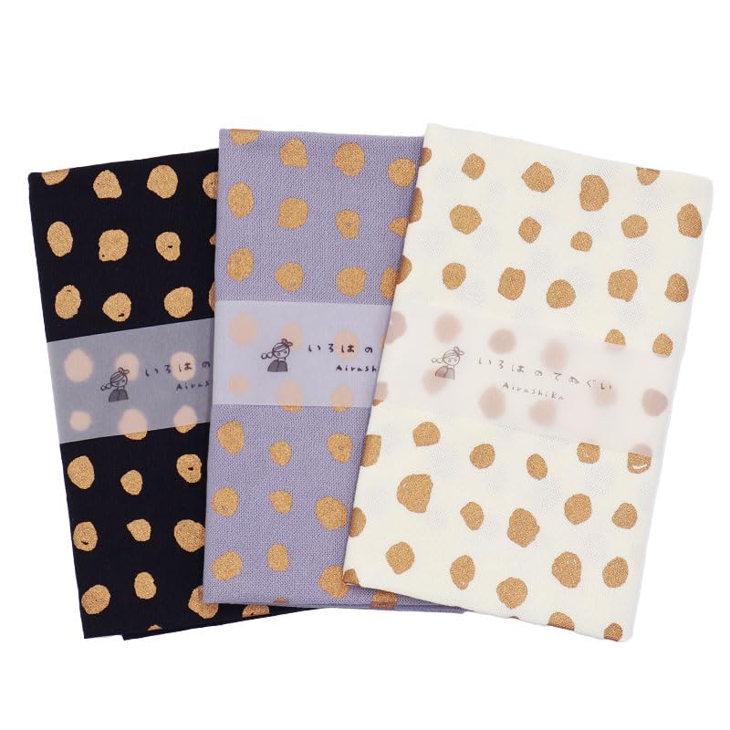 

Ироха Золотой Тэнугуи Ручной Набор Неразрезанный Маме-шибори (Полотенца Тэнугуи) 3, (Чернила Черный/Серый/Светло-натуральный)