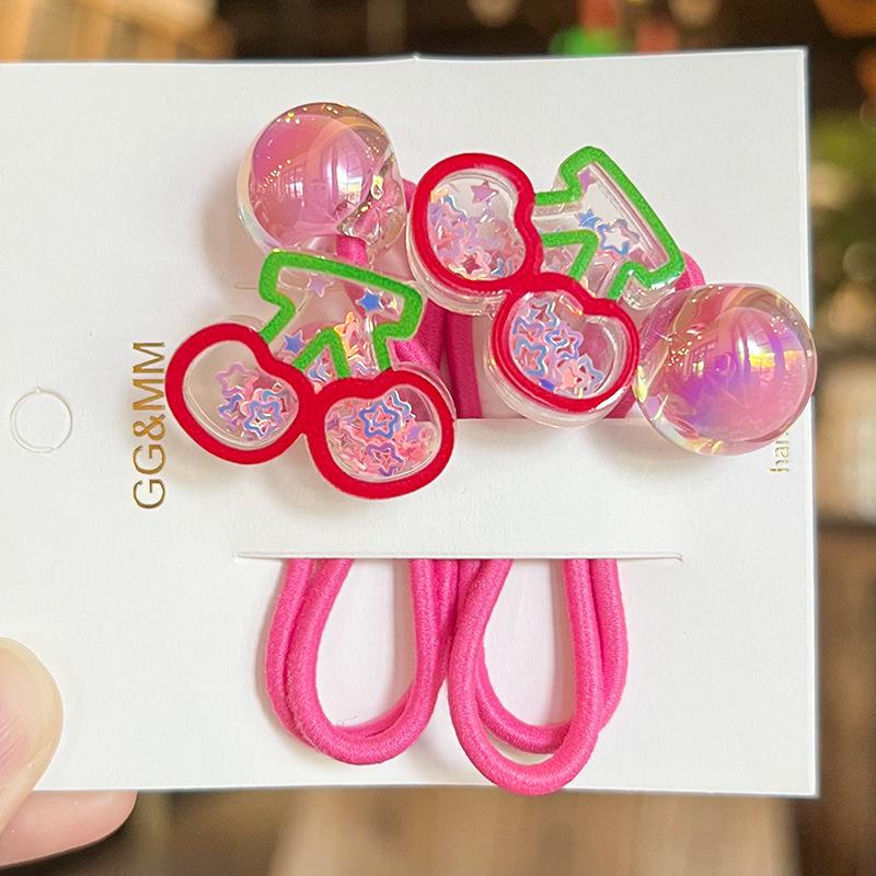 2PCS New Cute Broken Diamond Colored Bow Princess Headwear Kids Elastic Hair Bands Children Hair Ropes Girls Hair Accessories