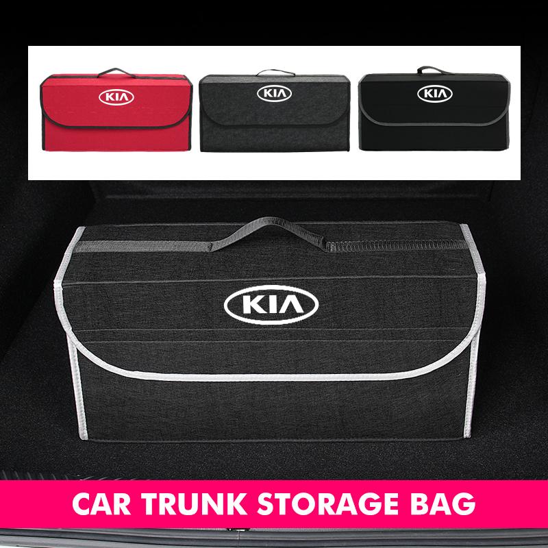 AHE1 Car Trunk Large Capacity Multiuse Organizer Box Auto Tools Storage Folding Bags For KIA Rio K5 K2 Sportage Ceed Sorento Stinger