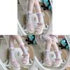 Lolita Butterfly Bow Satin Kneehigh Socks With Frictionresistant Nylon For Women