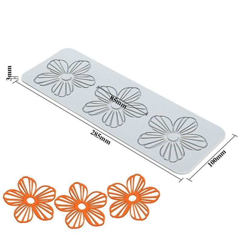 Flower Cookie Cutters Biscuit Moulds Embossing Decorating Cutter Cake Tool