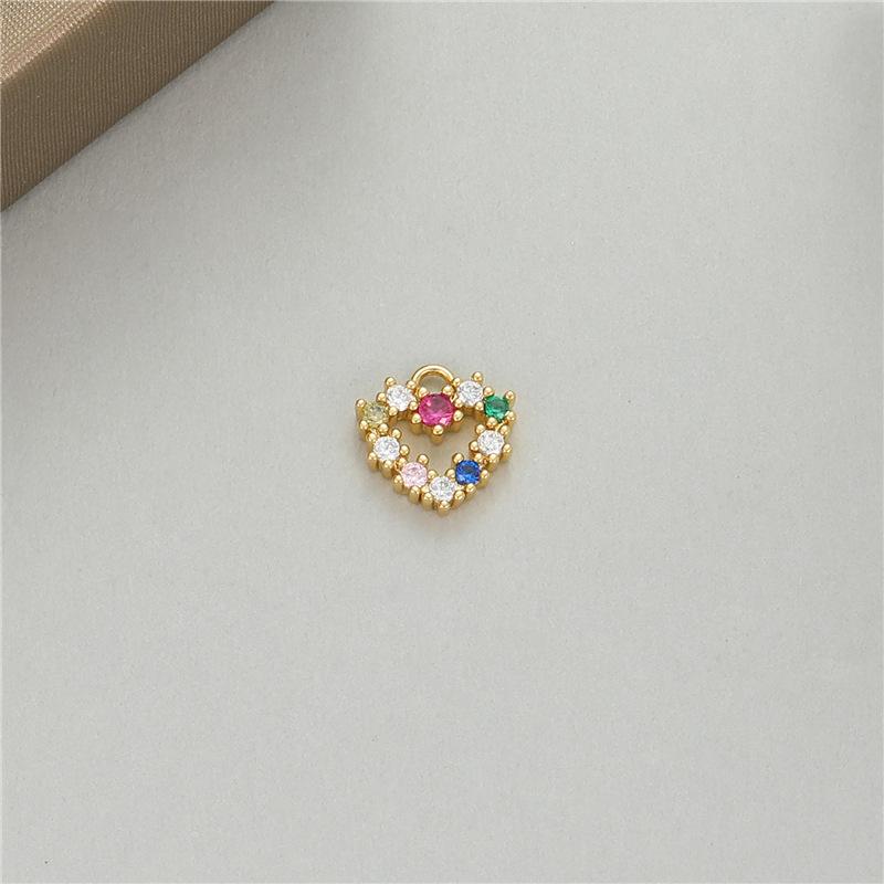 

Підвіски-шарми з 14-каратного позолоченого золота з різнокольоровими міні-цирконами для DIY ювелірних виробів