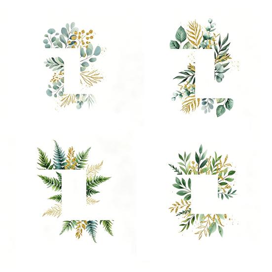 4 Pcs Plants Flower Switch Stickers Leaves Floral Light Switch Decal A