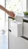 Yamazaki Magnetic & Sink Door Trash Can, White, Approx. W17 x D9.5 x H17cm, Plate, Magnetic, with Lid, Trash Can 4701